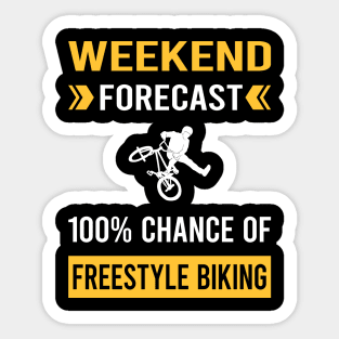 Weekend Forecast Freestyle Biking Sticker